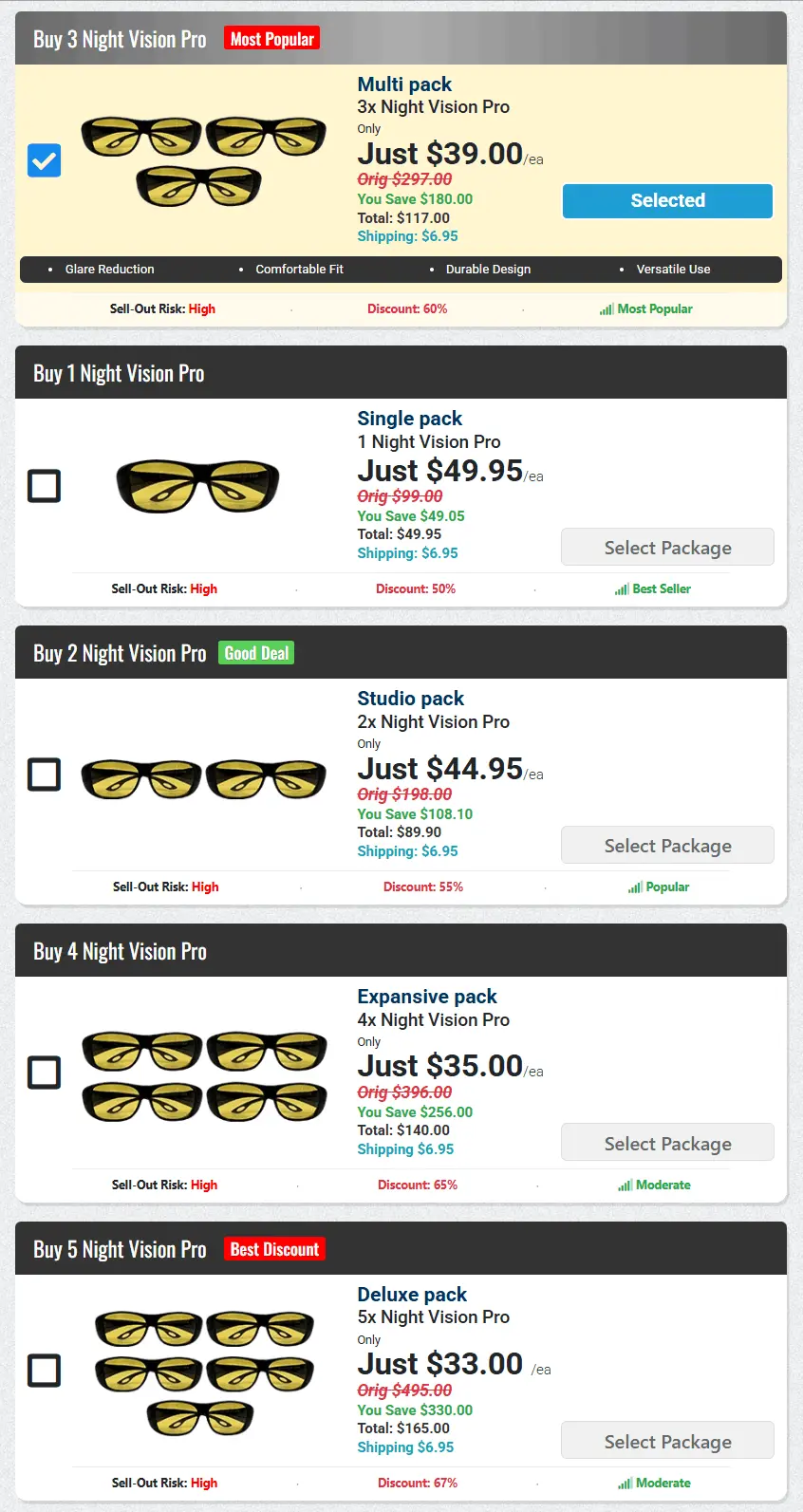 night vision pro glasses secure checkout page